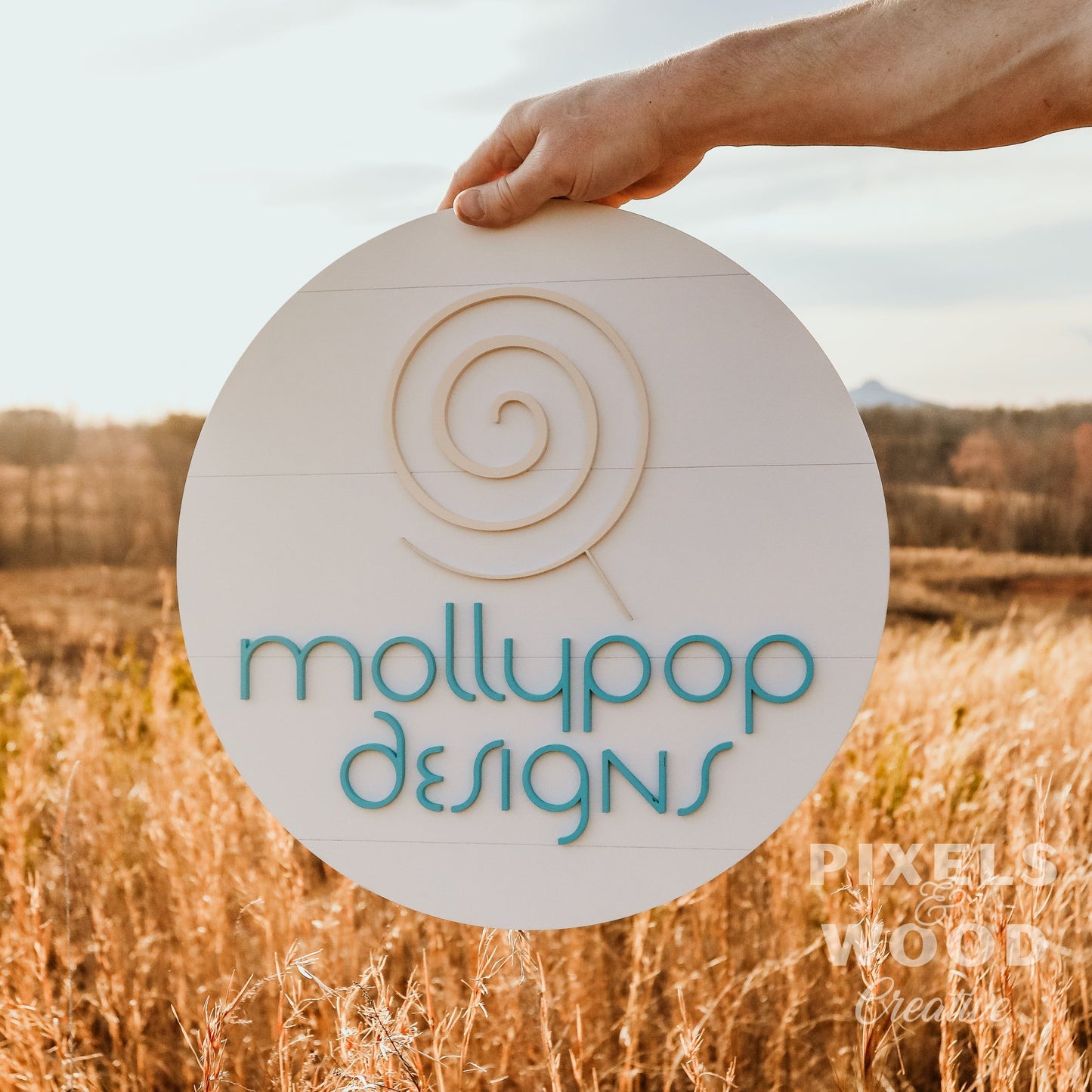 3D Round Custom Logo Sign
