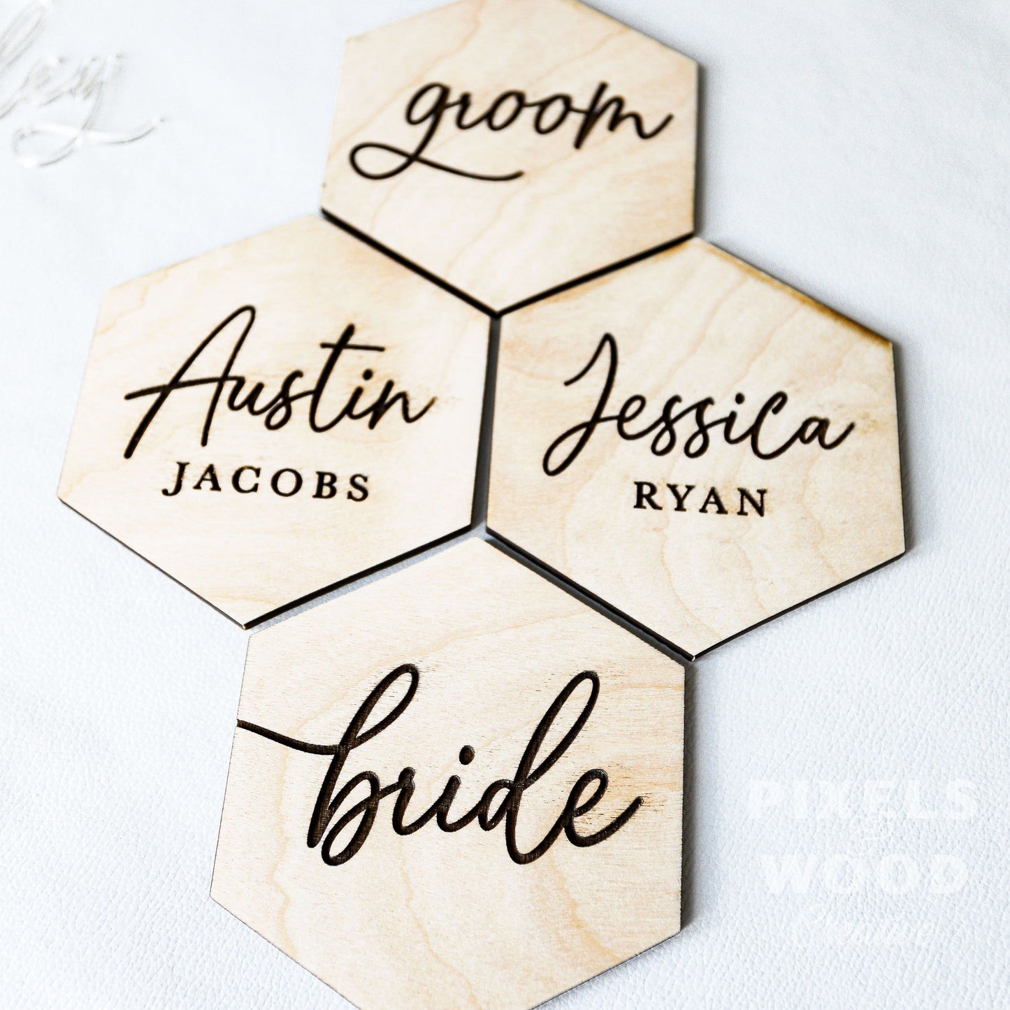 Laser Engraved Wood Place Settings